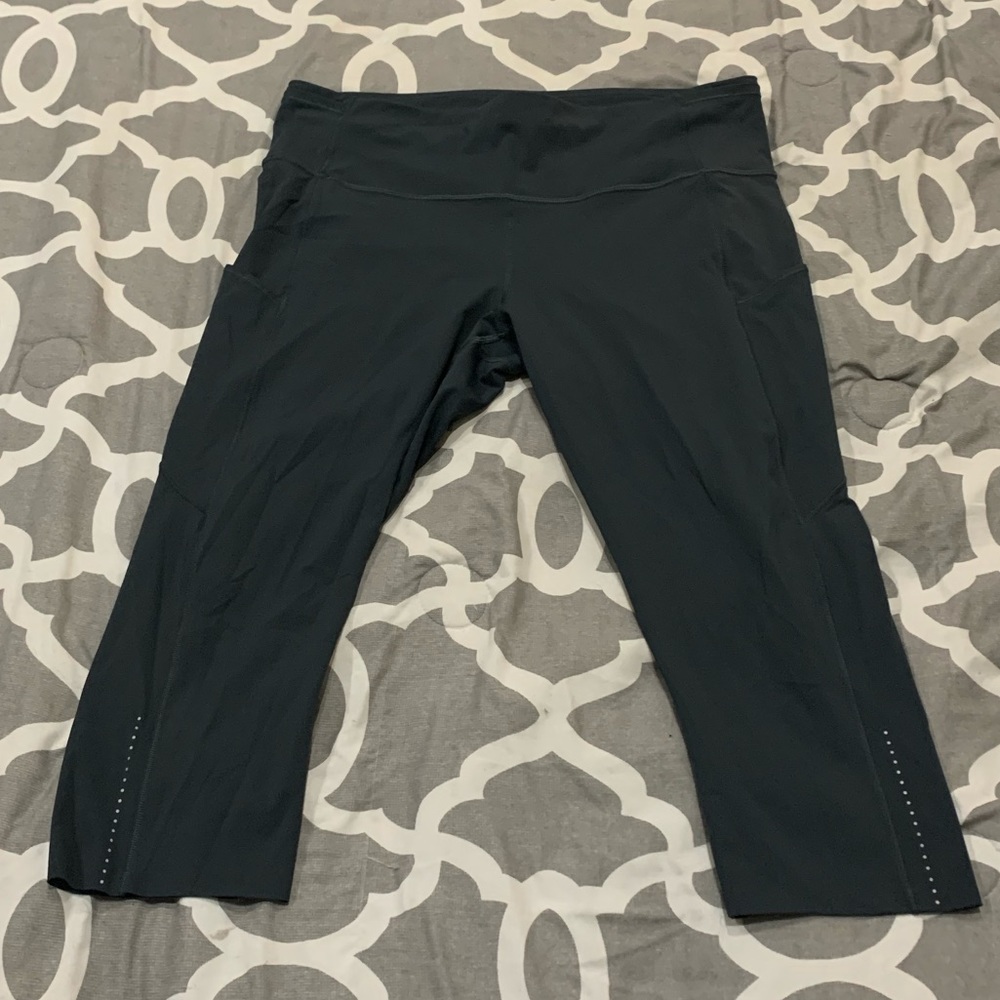 Lululemon athletica Fast & Free crops in Melanite